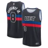 Clásico Práctico Tim Hardaway Jr. Detroit Pistons Youth Fast Break Player Jersey Statement Edition Black