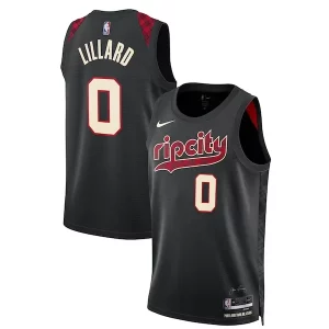 Original Bonito Clásico Damian Lillard Portland Trail Blazers Nike Unisex 2023/24 Swingman Jersey Black City Edition