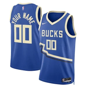 Duradero Milwaukee Bucks Nike Unisex 2024/25 Custom Swingman Jersey City Edition Royal