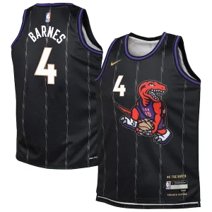 Moderno Fantástico Original Scottie Barnes Toronto Raptors Nike Youth 2024/25 Swingman Player Jersey City Edition Black