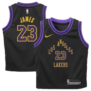 Único Moderno LeBron James Los Angeles Lakers Nike Preschool 2023/24 Swingman Replica Jersey City Edition Black