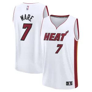 Original Fantástico Kel'el Ware Miami Heat Fast Break Replica Player Jersey Association Edition White