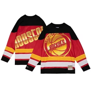 Clásico Houston Rockets Women's Hardwood Classics Big Face 4.0 Hockey Jersey Red