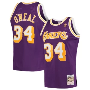 Hermoso Magnífico Genial Shaquille O'Neal Los Angeles Lakers Hardwood Classics Swingman Jersey Purple/Royal/Gold
