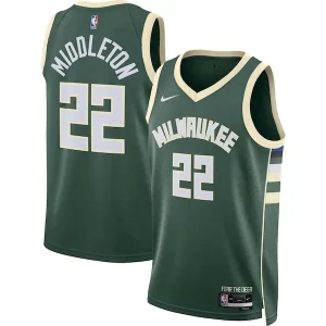 Increíble Clásico Khris Middleton Milwaukee Bucks Nike Unisex Swingman Jersey Icon Edition Hunter Green