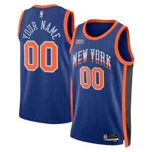 Hermoso Robusto New York Knicks Nike Unisex 2023/24 Custom Swingman Jersey Blue City Edition