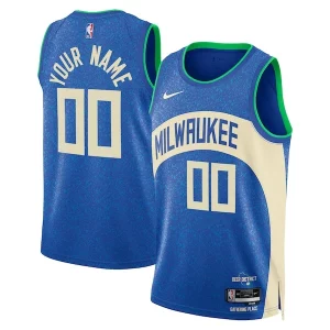 Comodo Elegante Milwaukee Bucks Nike Unisex 2023/24 Custom Swingman Jersey Royal City Edition