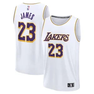 Perfecto LeBron James Los Angeles Lakers Youth Fast Break Replica Player Jersey Association Edition White