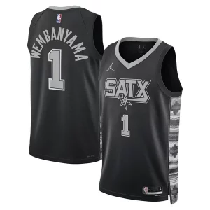 Magnífico Resistente Hermoso Victor Wembanyama San Antonio Spurs Jordan Brand Unisex Swingman Jersey Statement Edition Black