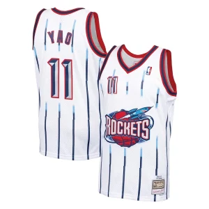 Fácil de llevar Yao Ming Houston Rockets 2002 03 Hardwood Classics Swingman Jersey White