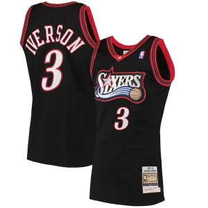 Atractivo Maravilloso Moderno Allen Iverson Philadelphia 76ers 1997/98 Hardwood Classics Authentic Jersey Black