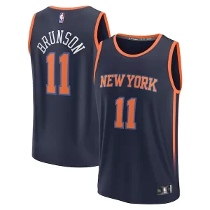 Maravilloso Encantador Comodo Jalen Brunson New York Knicks Youth Fast Break Replica Player Jersey Statement Edition Navy