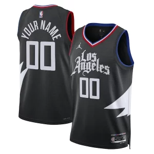 Clásico LA Clippers Jordan Brand Unisex 2022/23 Swingman Custom Jersey Statement Edition Black