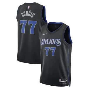Original Atractivo Luka Dončić Dallas Mavericks Nike Unisex 2023/24 Swingman Jersey Black City Edition