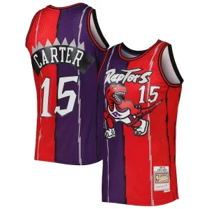 Sofisticado Lujoso Vince Carter Toronto Raptors Hardwood Classics 1998/99 Split Swingman Jersey Purple/Red