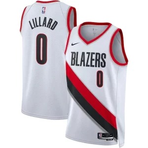 Perfecto Damian Lillard Portland Trail Blazers Nike Unisex Swingman Jersey Association Edition White/Black
