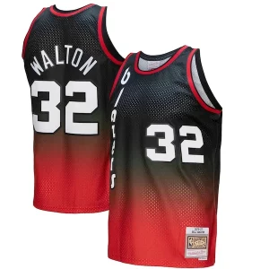 Versátil Bill Walton Portland Trail Blazers 1976/77 Hardwood Classics Fadeaway Swingman Player Jersey Red/Black