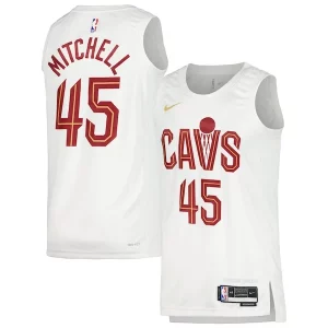 Clásico Donovan Mitchell Cleveland Cavaliers Nike Unisex Swingman Jersey Association Edition White/Wine