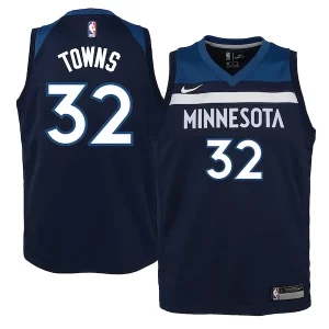 Lujoso Karl Anthony Towns Minnesota Timberwolves Nike Youth Swingman Jersey Navy Icon Edition