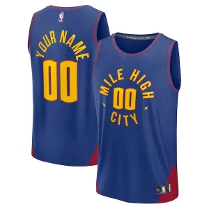 Encantador Cool Denver Nuggets Fast Break Custom Jersey Statement Edition Blue/Navy