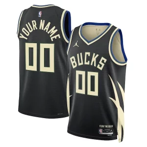 Estupendo Milwaukee Bucks Jordan Brand Unisex 2022/23 Swingman Custom Jersey Statement Edition Black