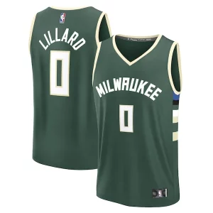 Versátil Encantador Damian Lillard Milwaukee Bucks Youth Fast Break Replica Player Jersey Icon Edition Hunter Green