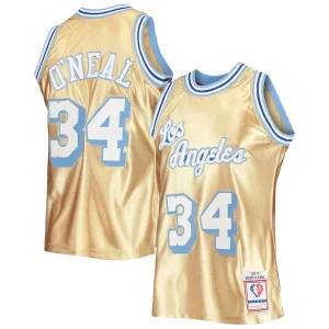 Robusto Versátil Clásico Shaquille O'Neal Los Angeles Lakers 75th Anniversary 1996/97 Hardwood Classics Swingman Jersey Gold