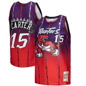 Encantador Robusto Vince Carter Toronto Raptors 1998/99 Hardwood Classics Fadeaway Swingman Player Jersey Red/Purple