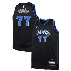 Original Encantador Luka Dončić Dallas Mavericks Nike Youth Swingman Replica Jersey City Edition Black