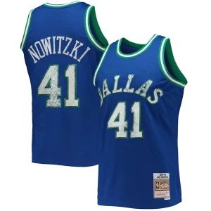 Increíble Estupendo Bonito Dirk Nowitzki Dallas Mavericks 1998/99 Hardwood Classics NBA 75th Anniversary Diamond Swingman Jersey Blue