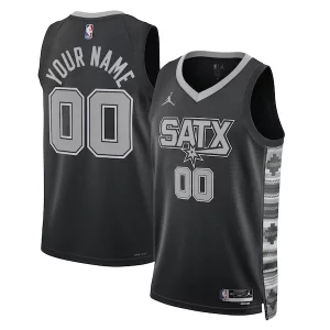 Lujoso Estupendo Bonito San Antonio Spurs Jordan Brand Unisex 2022/23 Swingman Custom Jersey Statement Edition Black