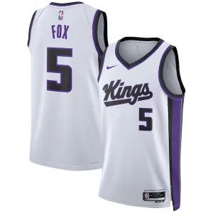 Encantador De'Aaron Fox Sacramento Kings Nike Unisex Swingman Jersey Association Edition White/Black