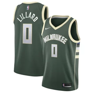 Duradero Original Damian Lillard Milwaukee Bucks Nike Unisex Swingman Player Jersey Icon Edition Hunter Green