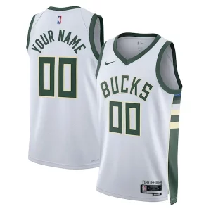 Moderno Increíble Magnífico Milwaukee Bucks Nike Unisex Swingman Custom Jersey White Association Edition