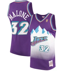 Ideal Increíble Karl Malone Utah Jazz 1996/97 Hardwood Classics Swingman Jersey Purple