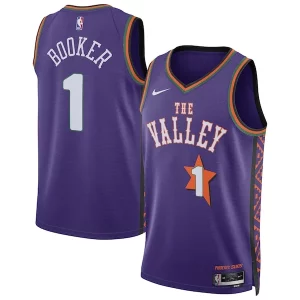 Fácil de llevar Fantástico Devin Booker Phoenix Suns Nike Unisex 2024/25 Swingman Player Jersey City Edition Purple