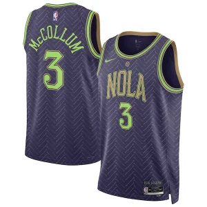 Lujoso Fácil de llevar CJ McCollum New Orleans Pelicans Nike Unisex 2024/25 Swingman Player Jersey City Edition Purple