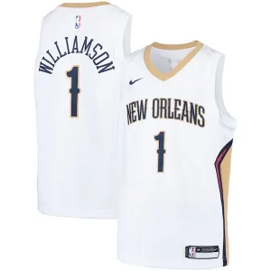 Lujoso Zion Williamson New Orleans Pelicans Nike Youth Swingman Player Jersey Association Edition White/Navy