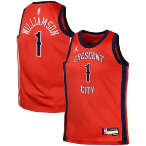 Lujoso Zion Williamson New Orleans Pelicans Jordan Brand Swingman Jersey Statement Red