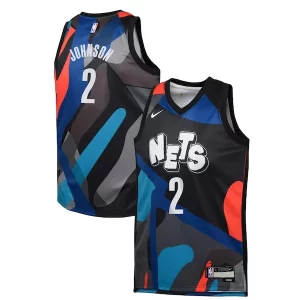 Único Cameron Johnson Brooklyn Nets Nike Youth Swingman Replica Jersey City Edition Black