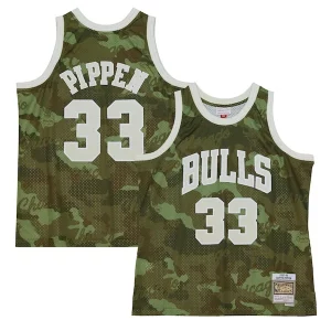 Original Scottie Pippen Chicago Bulls Hardwood Classics 1997/98 Ghost Green Swingman Jersey Camo