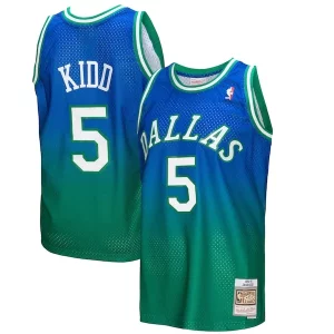 Genial Práctico Perfecto Jason Kidd Dallas Mavericks 1994/95 Hardwood Classics Fadeaway Swingman Player Jersey Green/Navy