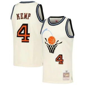 Práctico Comodo Shawn Kemp Cleveland Cavaliers Chainstitch Swingman Jersey Cream