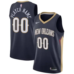 Práctico Exquisito New Orleans Pelicans Nike Swingman Custom Jersey Navy Icon Edition