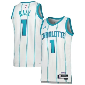 Original Elegante Chulo LaMelo Ball Charlotte Hornets Jordan Brand Unisex Swingman Jersey Association Edition White/Teal