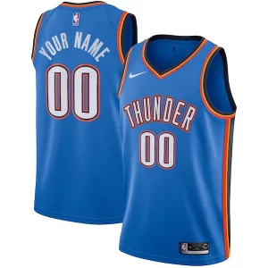 Lujoso Oklahoma City Thunder Nike Custom Swingman Jersey Icon Edition Blue