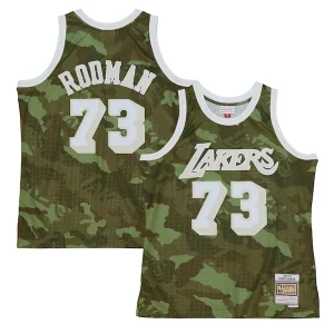 Lujoso Dennis Rodman Los Angeles Lakers Hardwood Classics 1998/99 Ghost Green Swingman Jersey Camo