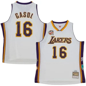 Comodo Maravilloso Encantador Pau Gasol Los Angeles Lakers Unisex Hall of Fame Class of 2023 Throwback Swingman Jersey White