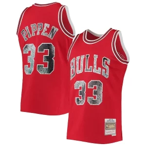 Original Scottie Pippen Chicago Bulls 1997/98 Hardwood Classics NBA 75th Anniversary Diamond Swingman Jersey Red