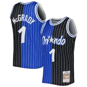 Magnífico Tracy McGrady Orlando Magic Hardwood Classics 2003/04 Split Swingman Jersey Blue/Black